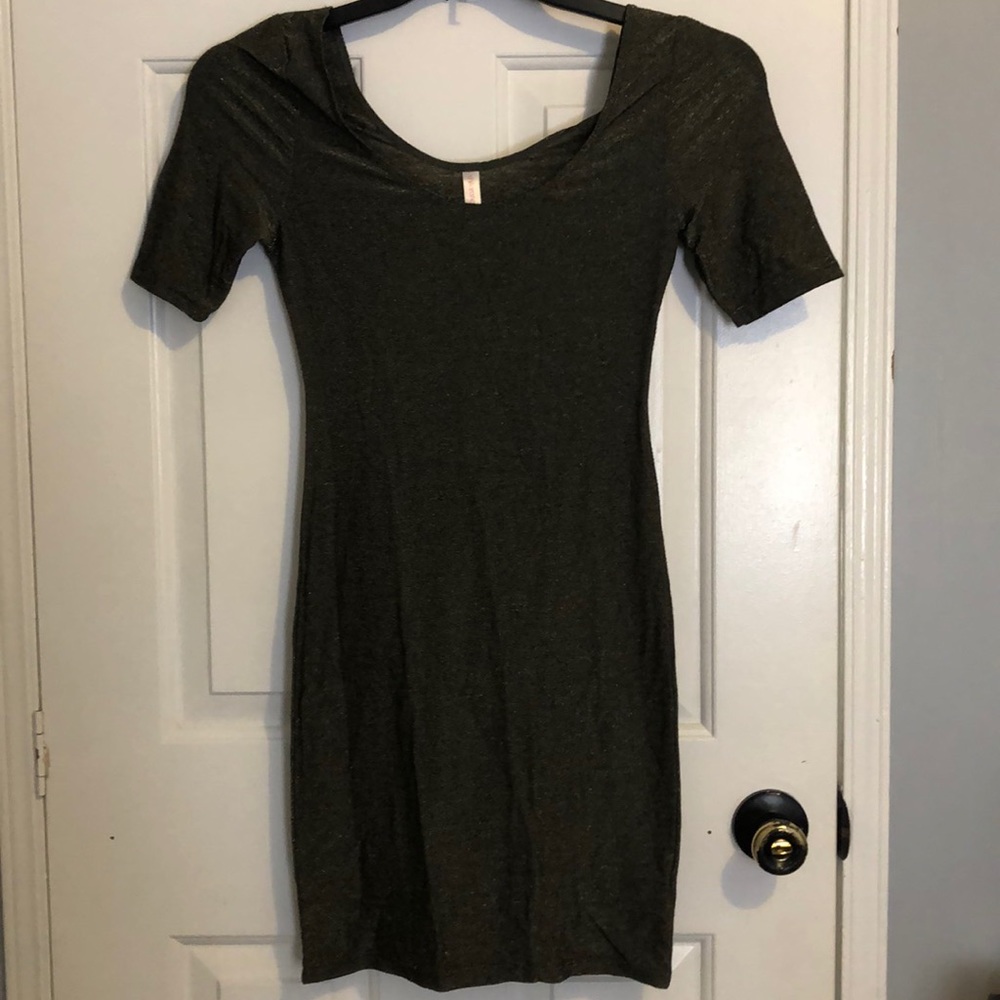 Gold and black sparkly dress